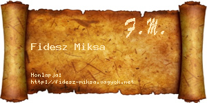 Fidesz Miksa névjegykártya